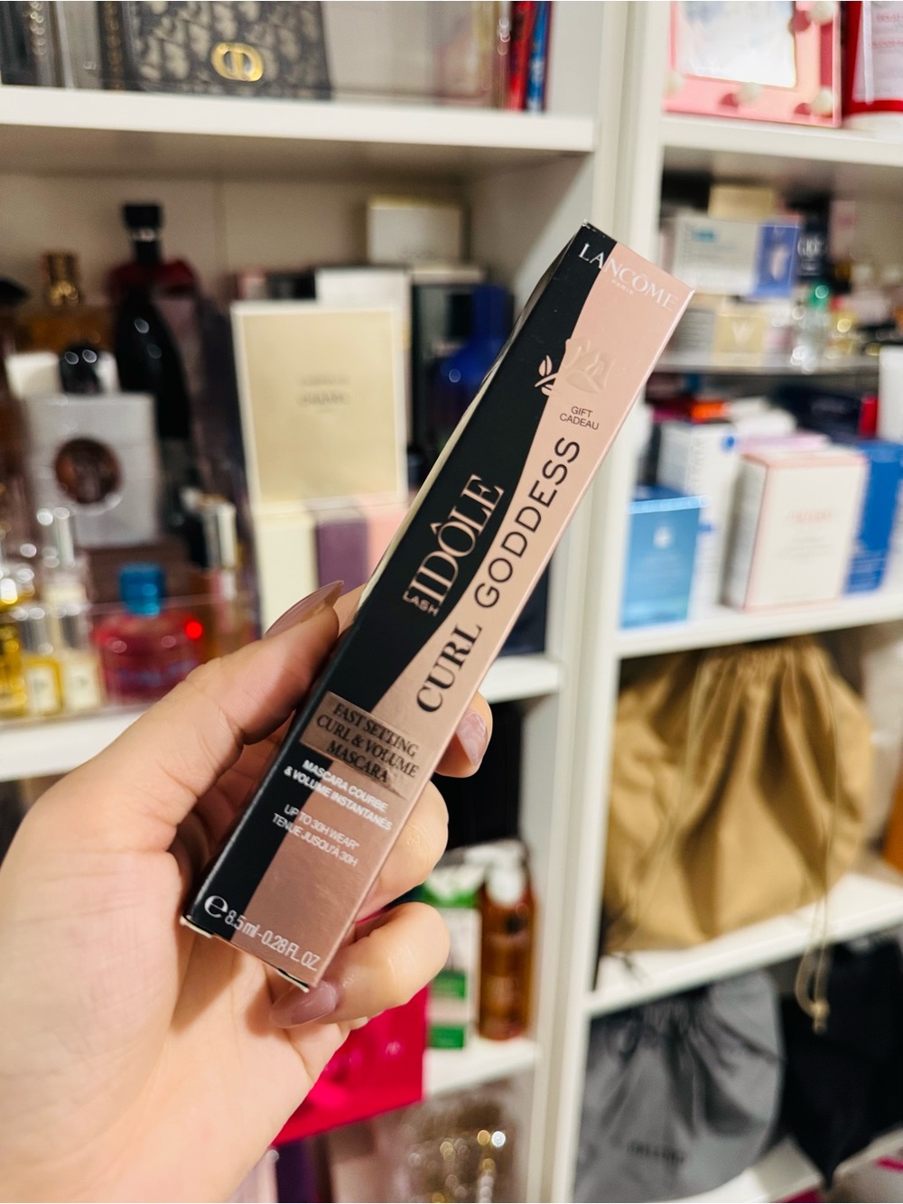 Lancôme Idôle Curl Goddess Mascara — Black & Rose Gold Packaging